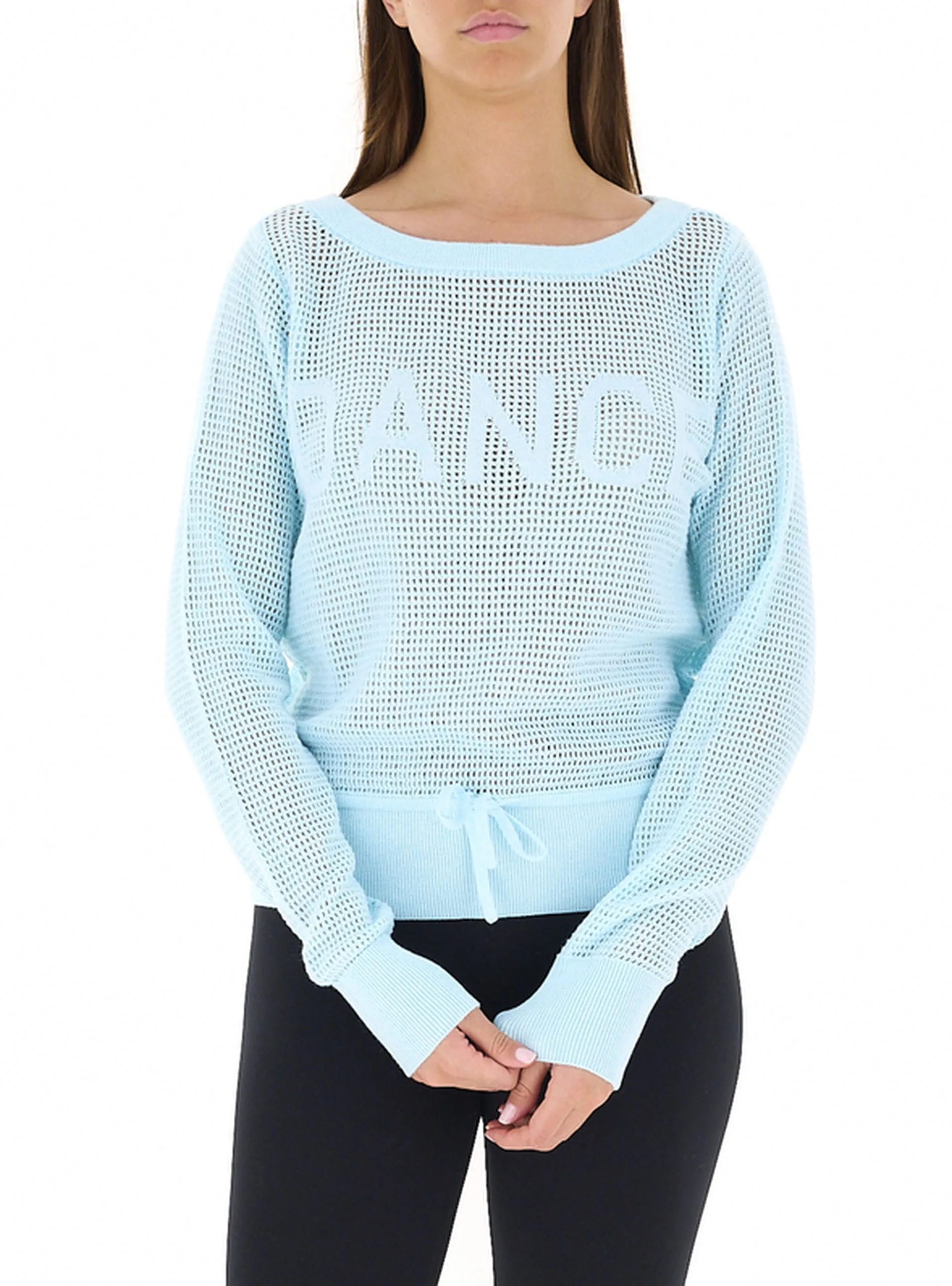 Felpa traforata AZZURRO CHIARO M - DEHA - FashionsVida