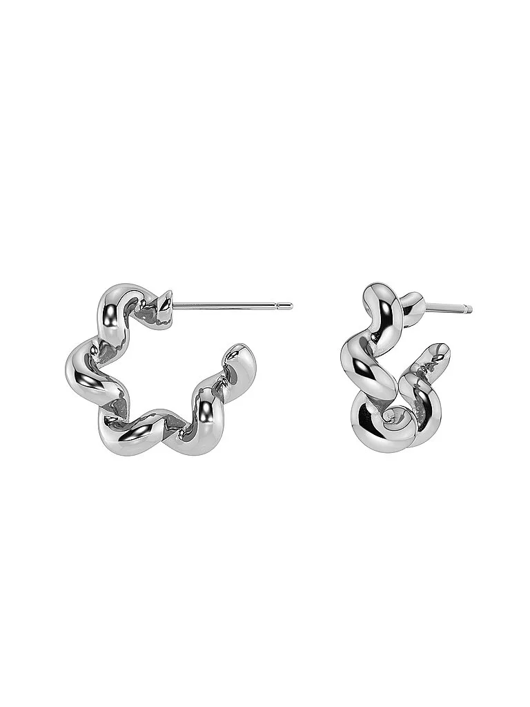Boucles d'oreilles SPIRAL HOOPS Small Silver argent - Edblad - FashionsVida
