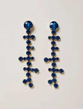 Boucles d'oreilles pendantes avec strass - Actitude by Twinset - FashionsVida
