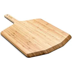 Tabla con mango para pizza de Bambú 12