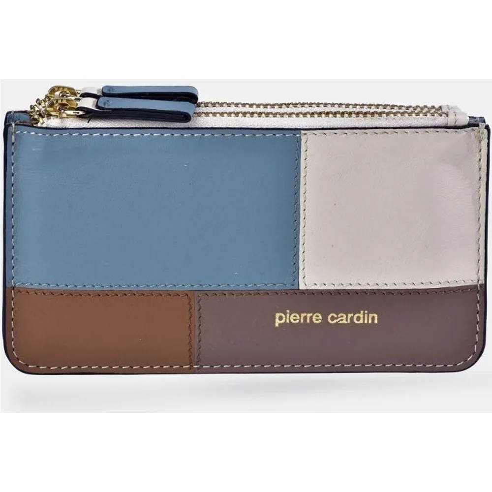 Monedero pequeño mujer con cremalleras en piel patchwork - Pierre Cardin - FashionsVida