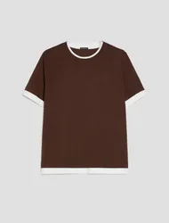 T-shirt boxy fit donna cioccolato