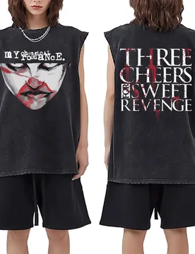 My Chemical Romance Washed Tank Tops Three Cheers for Sweet Revenge T Shirt Men Women Vintage Punk Emo Rock Band Sleeveless Vest - Aliexpress - FashionsVida