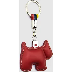 Llavero de piel en forma de perro