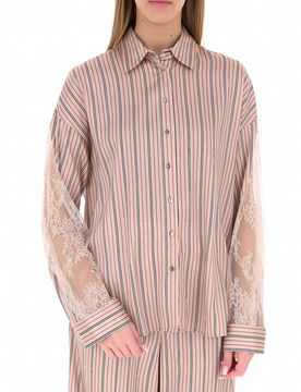 LIU JO Camicia a righe BEIGE 40
