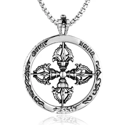 Cross, Men's Stainless Steel Crown Totem, Personalized and Domineering Pendant Necklace