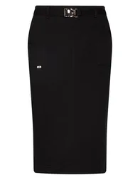 Midi-Rock Damen Schwarz 32,34,36,38,40 Damen