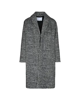 Abrigo de lana Oversized Fit 101 marrón L - Final Draft - FashionsVida