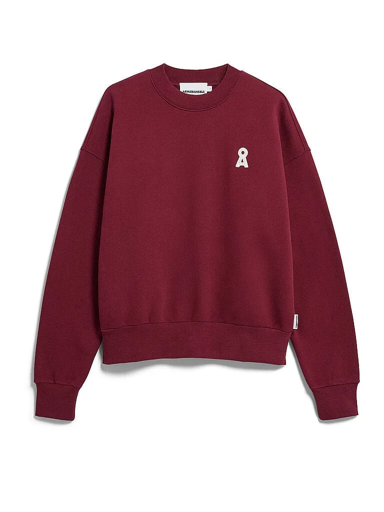 Sweater ICONIC ALIZAA dunkelrot S damen - Armedangels - FashionsVida