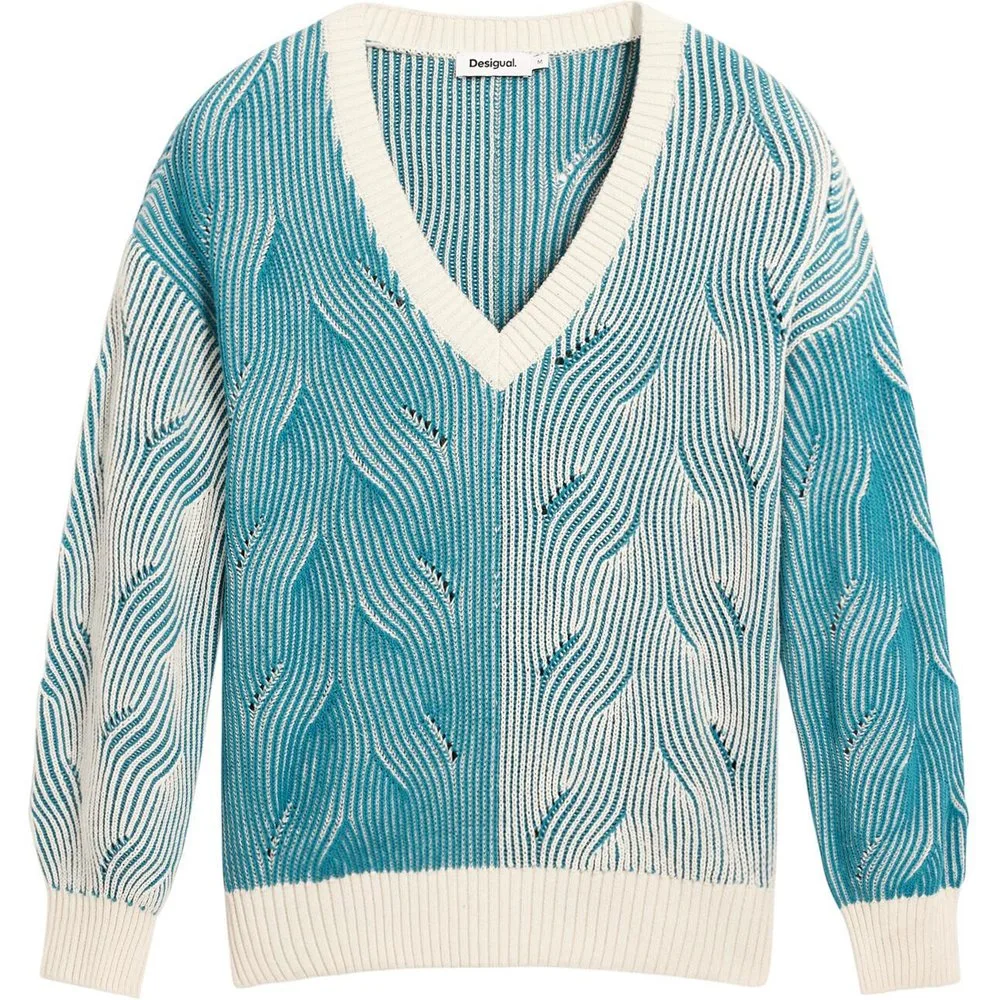 Jersey de mujer punto bicolor - Desigual - FashionsVida