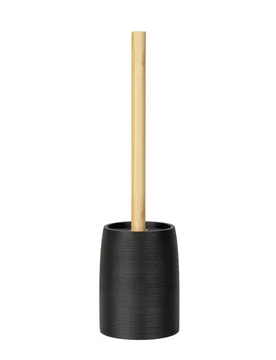 WC-Garnitur „Altavalle“ Schwarz Polyresin/Bambus - WENKO - FashionsVida
