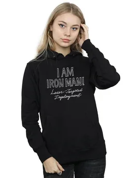 I Am Iron Man Hoodie - Black - Size: M - Marvel - FashionsVida