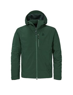 Chaqueta softshell de touring para hombre Milagle con capucha verde oscuro 48