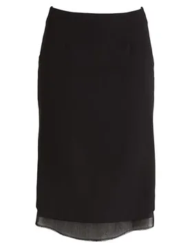 Falda midi Mujer Negro 36,38,40,42 Mujer - ALPHA - FashionsVida