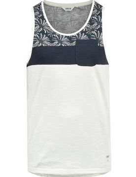 Solid Camiseta 'Flo' crema / azul