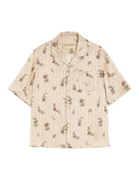 Camicia da bowling floreale in cartapesta