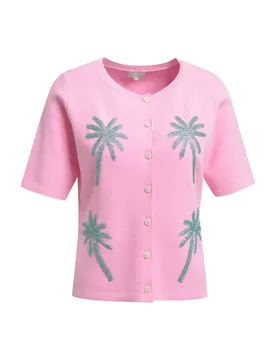 V-NECK VET AE BUTTON PLACKET W AW female - S - FashionsVida