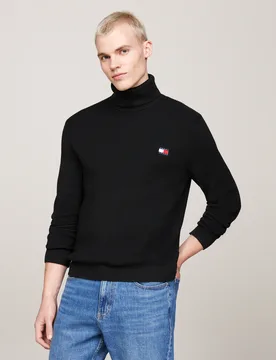 TJM SLIM XS BADGE ROLLNECK male - S - FashionsVida