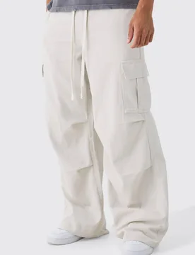 Herren Extreme Baggy Fit Cargo Hose Ecru Größe Small - boohooMAN - FashionsVida