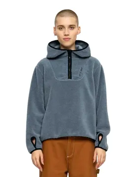 Sweat à Capuche Strip Fleece Pewter S