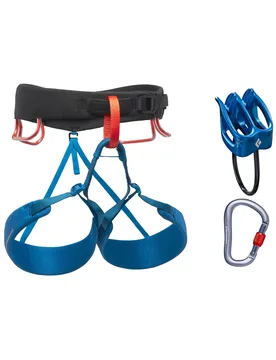Kit complet d'escalade - M Momentum Harness Package Kingfisher - Taille L - Bleu - Black diamond - FashionsVida