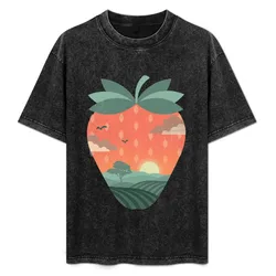 Strawberry Fields T-Shirt No Iron Casual Short Sleeve Top