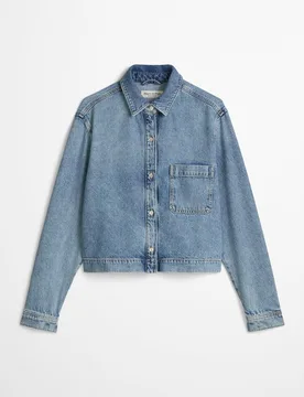 Blusa vaquera relajada de una mezcla de lyocell, lino y algodón - MARC O'POLO - FashionsVida