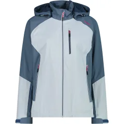 Woman jacket zip hood chaqueta impermeable mujer Azul (36)