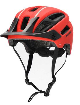 Casco Bici MTB DOUBLEP Rosso Fluo taglia L/XL