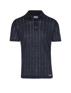Trachtenpoloshirt LUVIC blau L herren