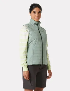 Women's Crew Insulator 2.0 Vest Green S - Eucalyptus Green - Female - Helly Hansen - FashionsVida