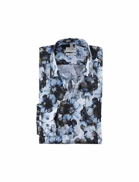 Camisa Body Fit azul oscuro 42 - Olymp Level Five - FashionsVida