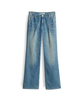 Jeans Wide Leg CARIE UTILITY bleu 40 - someday - FashionsVida