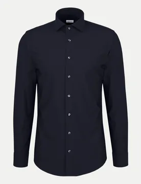Slim-Fit Hemd Twill Schwarz 43 - Seidensticker - FashionsVida