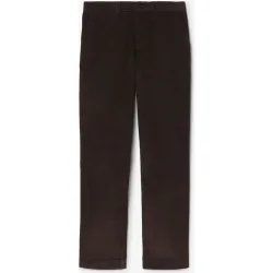 Pantalón de hombre chino de pana de corte regular en marrón