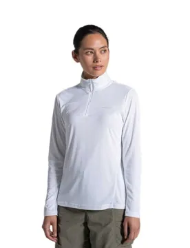 Maglietta A Maniche Lunghe Nosilife Solar Shield+ Half Zip White 34