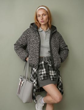 Giacca puffer con cappuccio - multicolor