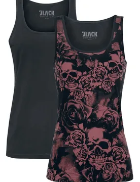 Top - Doppelpack Tops - S bis 4XL - für Damen - Größe M - schwarz - Frauen - female - Black Premium by EMP - FashionsVida