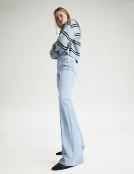 Jeans Flare 36 Bleu Clair - Bershka - FashionsVida