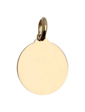 Ciondolo Medaglia Personalizzabile Oro Giallo GL102097