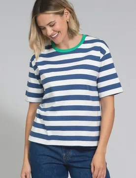 Womens Oxbridge 100% Organic Cotton Jersey T-Shirt - - Size: 18 - Kite Clothing - FashionsVida