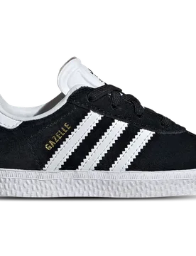 Gazelle Baby Shoes - Black - Size 8.5K - Leather - Black - Size: 8.5K - Adidas - FashionsVida