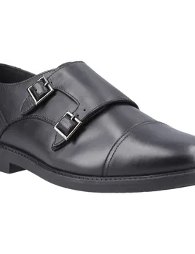 Tim Monk Leather Boys'S Black Shoes - Size Uk 5 - Hush puppies - FashionsVida