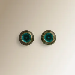Set de 2 tiradores glazed borde dorado Gress
