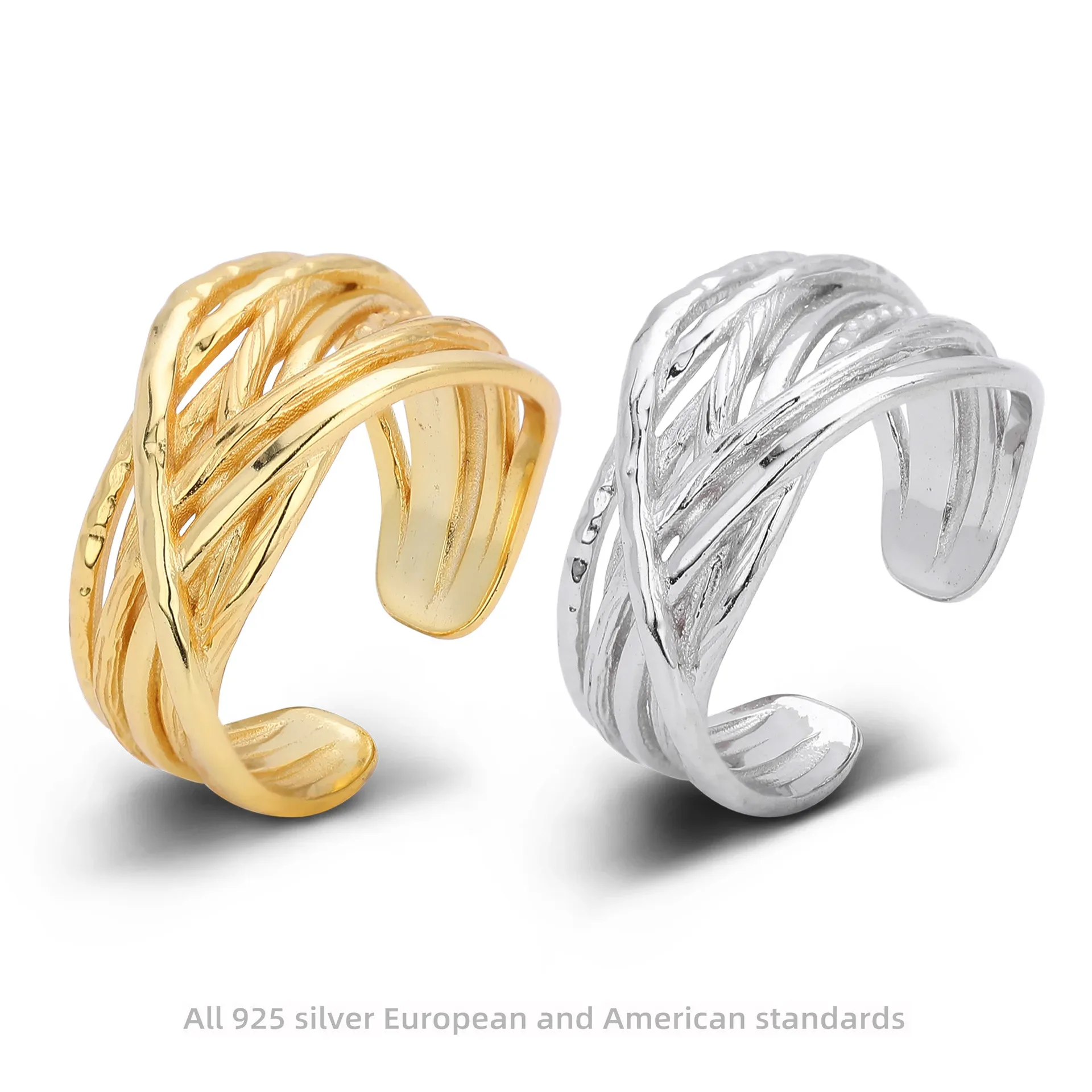 Withered S925 Sterling Silver Ring Fashionable Personalized Irregular Multi-layered Ring Accessory For Women - Aliexpress - FashionsVida