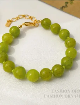 New High-end Fashion Natural Stone Green Beaded Bracelet, Light Luxury Classic Bracelet Personalized Simple, New Style Bracelet - Aliexpress - FashionsVida