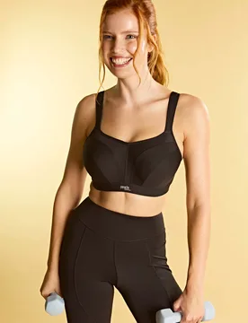 High-Impact Power Wired Sports Bra C-J Black female - Panache - FashionsVida