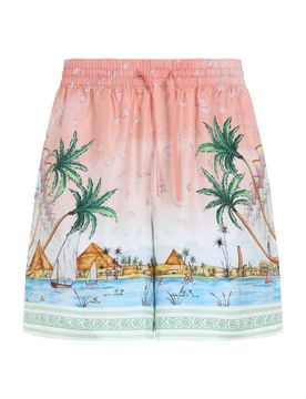 Men's Graphic-Print Silk Shorts