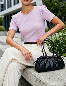 Sinsay - Ribbed top - lavanda