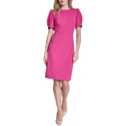 Vestido corto de mangas abullonadas